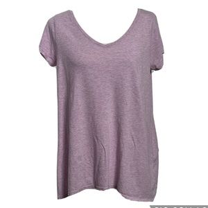 Pure J Jill Top Tee Shirt Womens Small Pink Scoop Neck Elliptical Flutter Sleeve